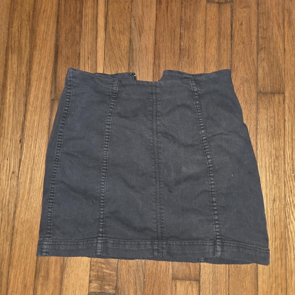 Womens Charcoal Grey Mini Skirt